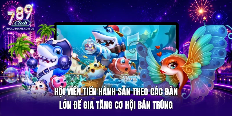 Hội viên tiến hành săn theo các đàn lớn để gia tăng cơ hội bắn trúng